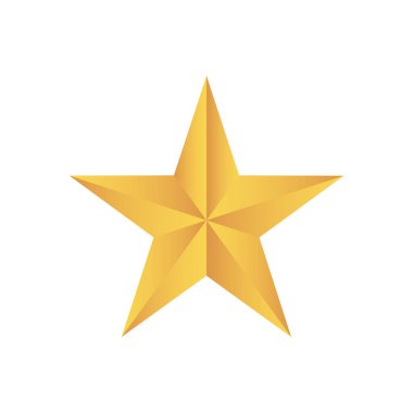 Altın yıldız simgesi, düz stil