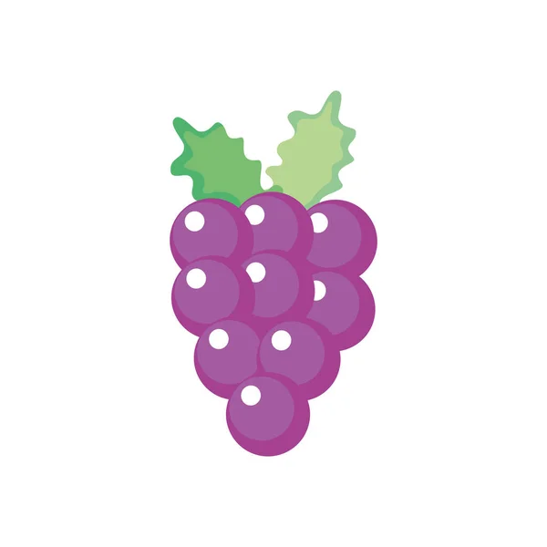 Icône de raisin, style plat — Image vectorielle