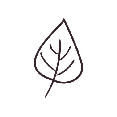 sonbahar yaprak çizgisi biçim vektör tasarımı