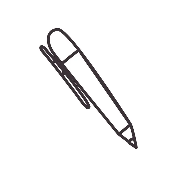 Στυλό καθημερινή αυτοκόλλητο γραμμή στυλ εικονίδιο διάνυσμα σχεδιασμό — Διανυσματικό Αρχείο