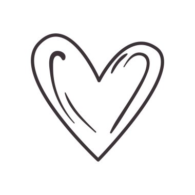 Heart Daily sticker tarzı simge vektör tasarımı