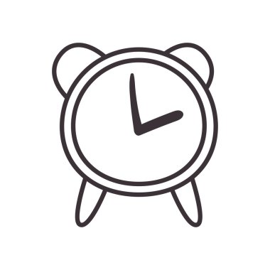 saat günlük etiket çizgisi simge vektör tasarımı