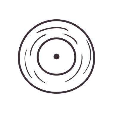 Vinil günlük etiket çizgisi biçim vektör tasarımı