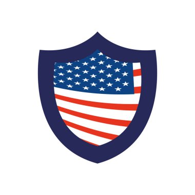 ABD bayraklı kalkan, düz stil