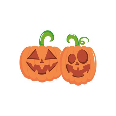 Cadılar bayramı balkabağı simgesi, düz stil