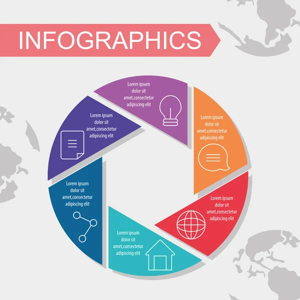 Infografía planificación gráfico datos financieros negocio — Vector de stock