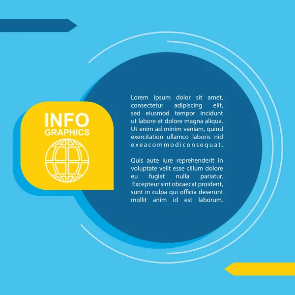 Επιχειρηματική infographic διαδικασία με στρογγυλό σχεδιασμό πρότυπο — Διανυσματικό Αρχείο