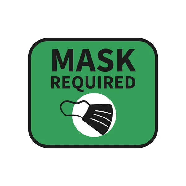 Máscara requerida con máscara facial en el diseño de vectores de señales de tráfico — Archivo Imágenes Vectoriales