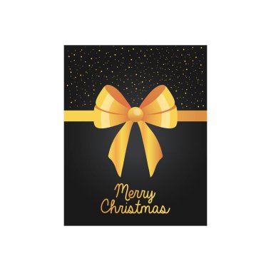 Dekoratif altın yaylı siyah zarif kart tasarımı