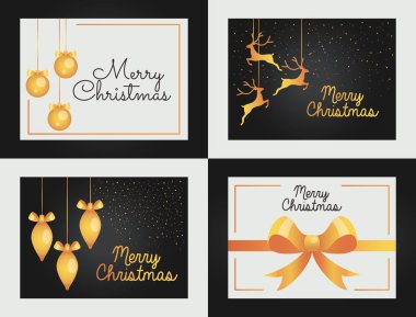 Simge dizayn seti. Altın zarif kartlar.