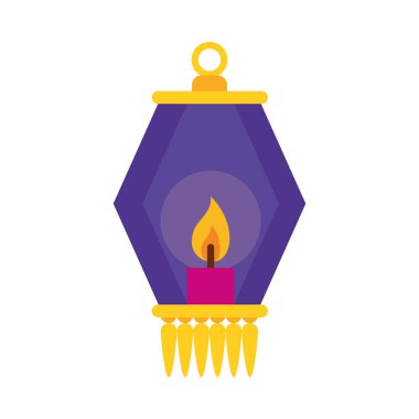 Bhai dooj konsepti, dekoratif fener ikonu, renkli tasarım