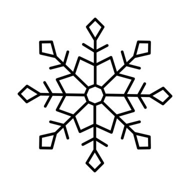 şirin kar tanesi simgesi, çizgi biçimi