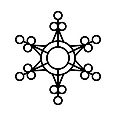 Kar Tanesi yıldız simgesi, çizgi biçimi