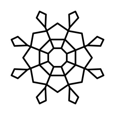 soyut kar tanesi, çizgi biçimi tasarımı