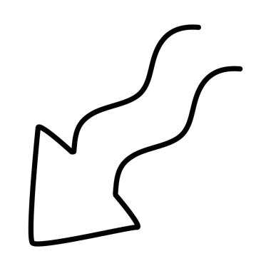 Sallanan ok simgesi, satır biçimi