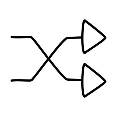 Rastgele ok simgesi, satır biçimi