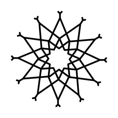 mandala kar tanesi simgesi, satır biçimi