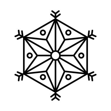 güzel kar tanesi simgesi, çizgi biçimi