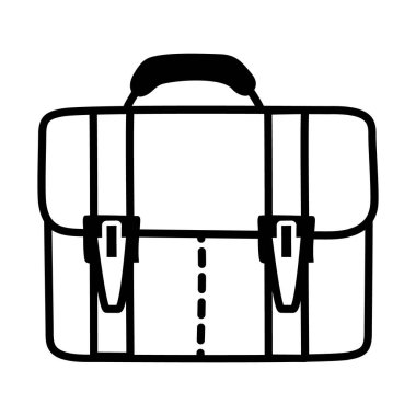 iş portföy simgesi, siluet biçimi