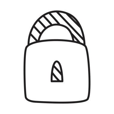 güvenlik kilidi simgesi, satır biçimi