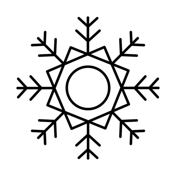 Snowflake icon image, line style — Stock Vector