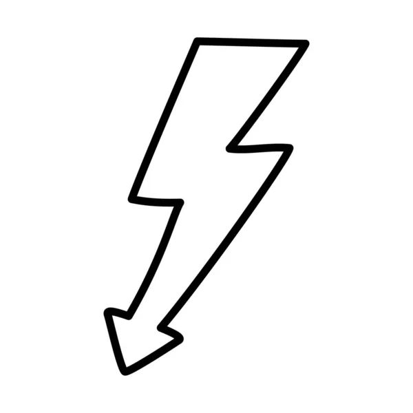 Bolt pijl pictogram, lijn stijl — Stockvector