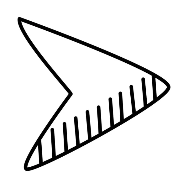 Locatie pijl pictogram, lijn stijl — Stockvector