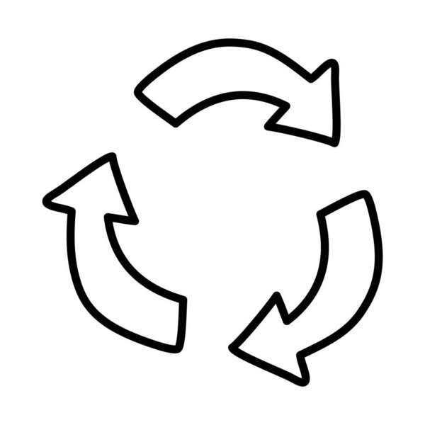 circle arrows icon, line style