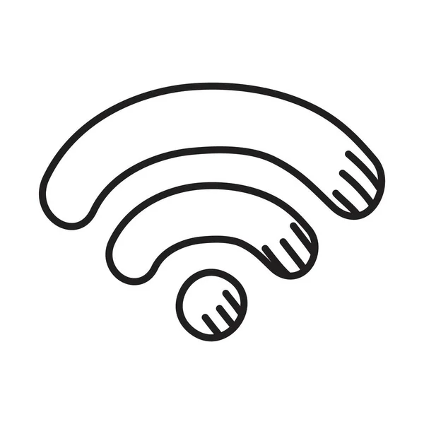 Wifi符号图标,线条风格 — 图库矢量图片