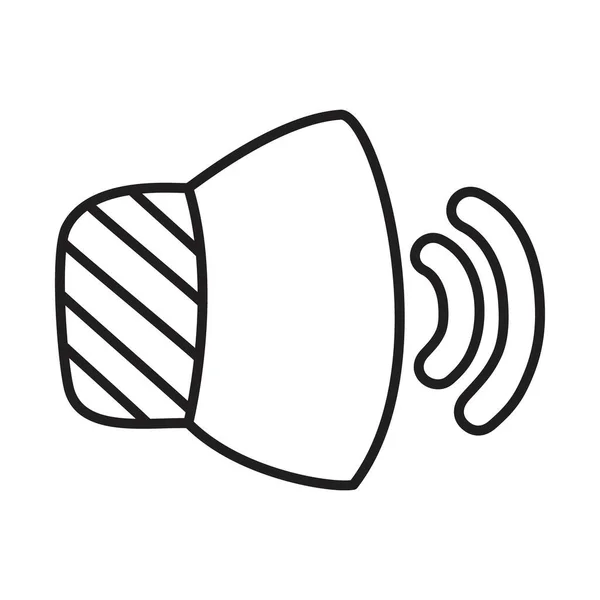 Luidspreker pictogram afbeelding, lijn stijl — Stockvector