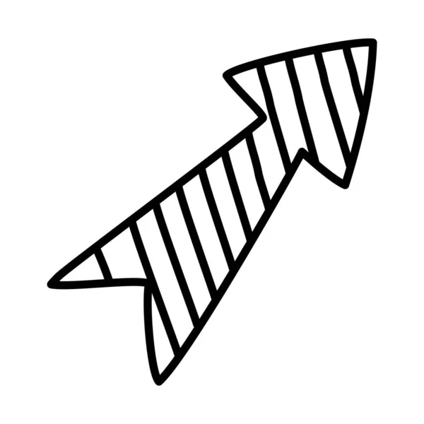 Gestreiftes Pfeil-Symbol, Linienstil — Stockvektor