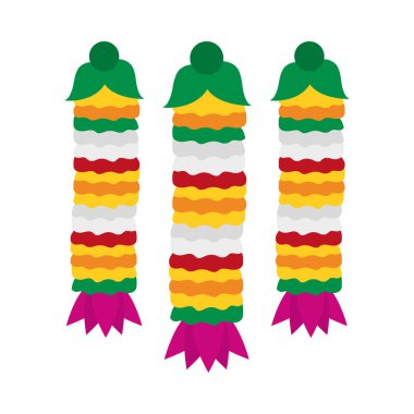 Bhai dooj konsepti, dekoratif çelenk simgesi, renkli tasarım