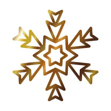 Soyut kar tanesinin simgesi, gradyan biçim tasarımı