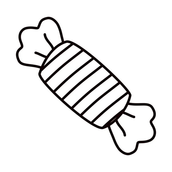 Süßigkeiten Symbolbild, Linienstil — Stockvektor