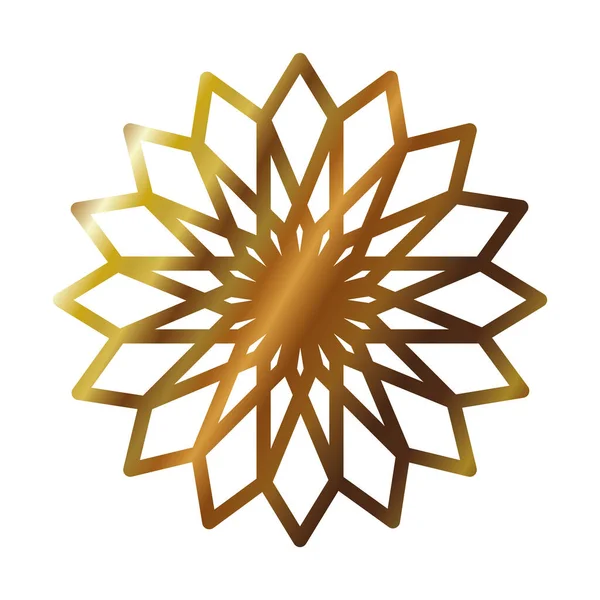 Icono de ornamento floral, estilo degradado — Vector de stock