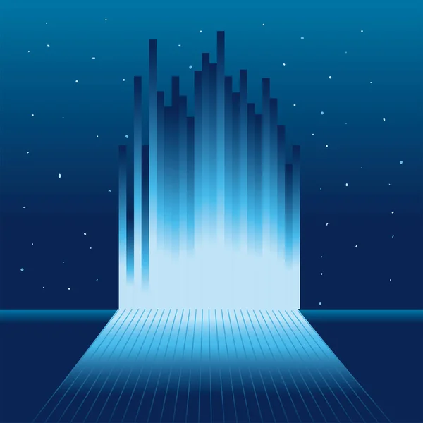 Futuristico sfondo blu astratto tecnologia concetto — Vettoriale Stock
