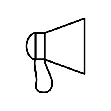 megafon aygıtı simgesi, satır biçimi