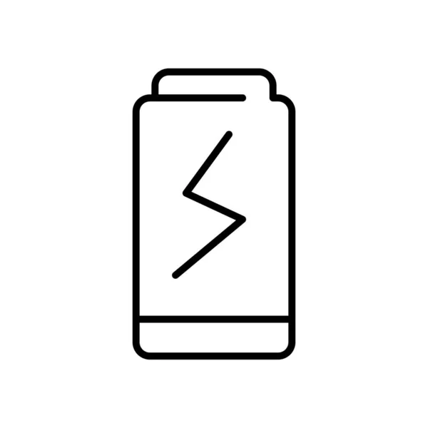 Batteri ikon bild, linje stil — Stock vektor