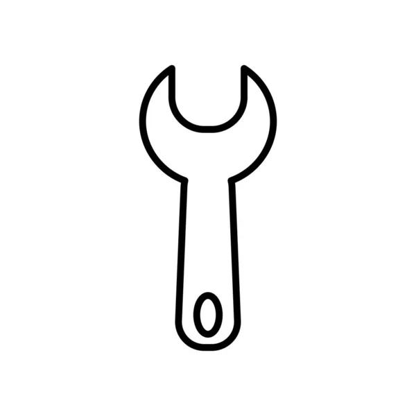 Icône d'outil de clé, style ligne — Image vectorielle