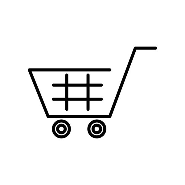 Icono del carrito de compras, estilo de línea — Archivo Imágenes Vectoriales