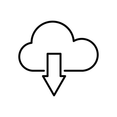 İndirme oku, satır biçimi olan bulut depolama