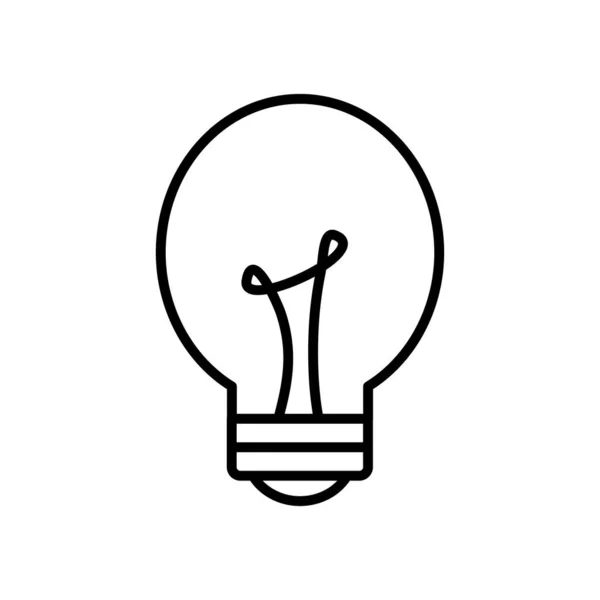 Icône de lumière ampoule, style ligne — Image vectorielle