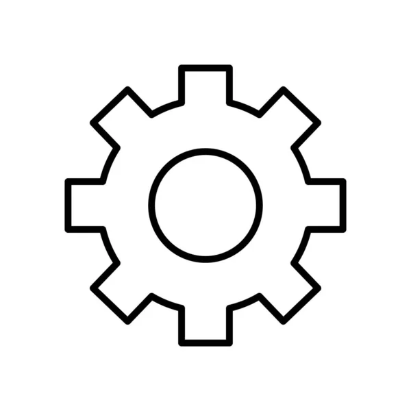 Gear wheel icon, line style — Stock Vector