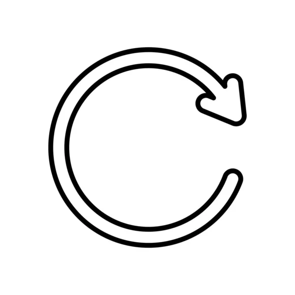 Pfeil-Symbol aktualisieren, Linienstil — Stockvektor