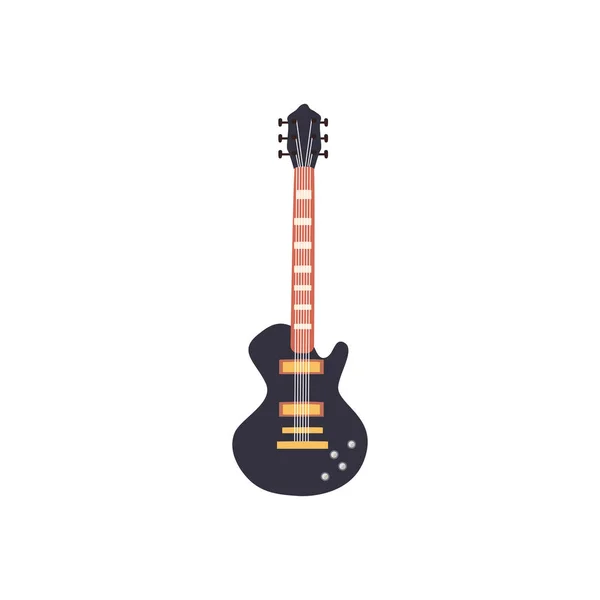 Chitarra strumento elettrico stile piatto icona vettoriale design — Vettoriale Stock