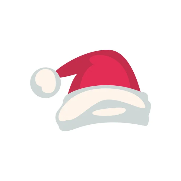 Рождественская шляпа Санта Клауса на белом фоне — стоковый вектор