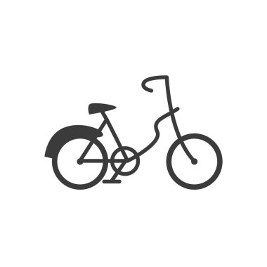 Beyaz arka planda lastik korumalı bisiklet retro 'su