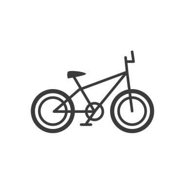 Beyaz arkaplanda bisiklet retro taşımacılığı