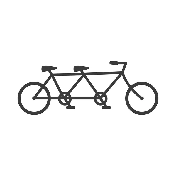 Tandem fietstransport op witte achtergrond — Stockvector