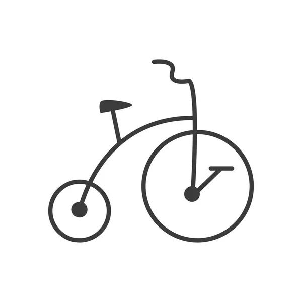 Fiets penny farthing op witte achtergrond — Stockvector